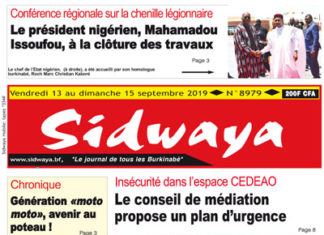 Une du 13/09/19