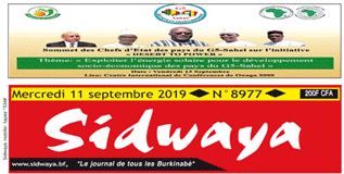 Une sidwaya du 11 09 2019