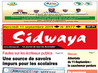 Une sidwaya du 11 09 2019