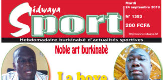 Une Sidwaya Sport du 24 09 2019