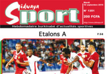 Une Sidwaya Sport du 10 09 2019
