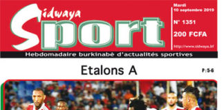 Une Sidwaya Sport du 10 09 2019
