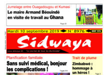Sidwaya du 10 /09/ 2019