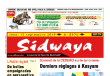 Une Sidwaya du 12 septembre 2019