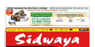 Une Sidwaya du 12 septembre 2019