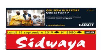 Une Sidwaya du 16 09 2019