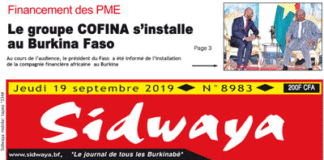 Une Sidwaya du 19 09 2019