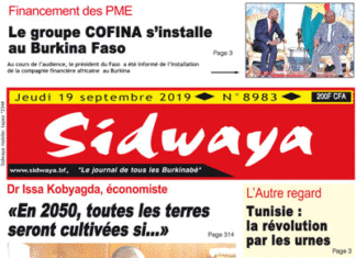Une Sidwaya du 19 09 2019