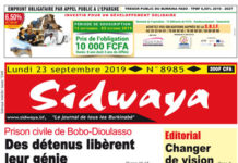 Une du 23 – 9 – 19