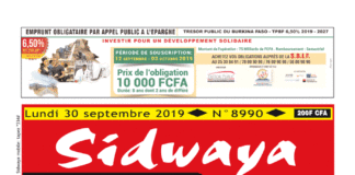 Une Sidwaya du 30 09 2019