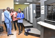 Visite du ministre du Commerce, de l’Industrie et de l’Artisanat aux Editions Sidwaya