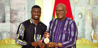 Championnats du monde d’athlétisme : le medaillé Zango félicité par le Chef de l’Etat