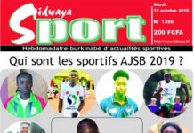 Une Sidwaya Sport du 15 – 10 – 2019