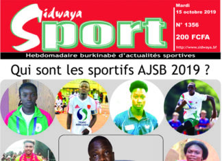 Une Sidwaya Sport du 15 – 10 – 2019