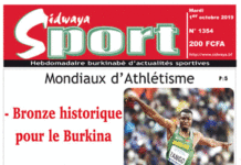 Une Sidwaya Sport du 03 10 2019