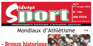 Une Sidwaya Sport du 03 10 2019