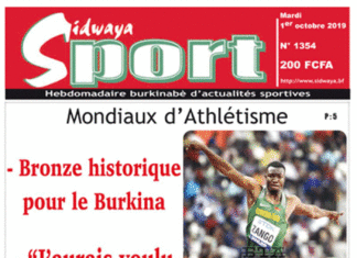 Une Sidwaya Sport du 03 10 2019