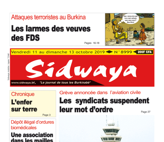Une Sidwaya du 11 octobre 2019