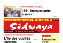 Une Sidwaya du 21 10 2019