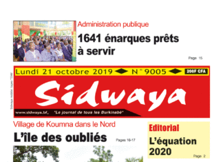 Une Sidwaya du 21 10 2019