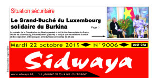 Une du 22 – 10 – 2019