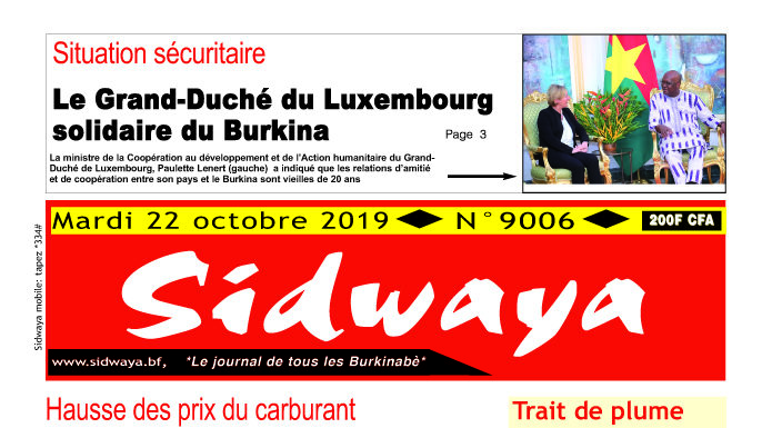 Une du 22 – 10 – 2019