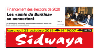 Une Sidwaya du 23 10 2019