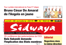 Une sidwaya du 28 10 2019