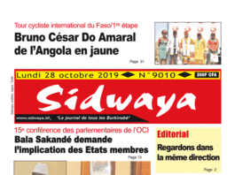 Une sidwaya du 28 10 2019