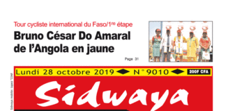 Une sidwaya du 28 10 2019