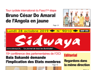 Une sidwaya du 28 10 2019