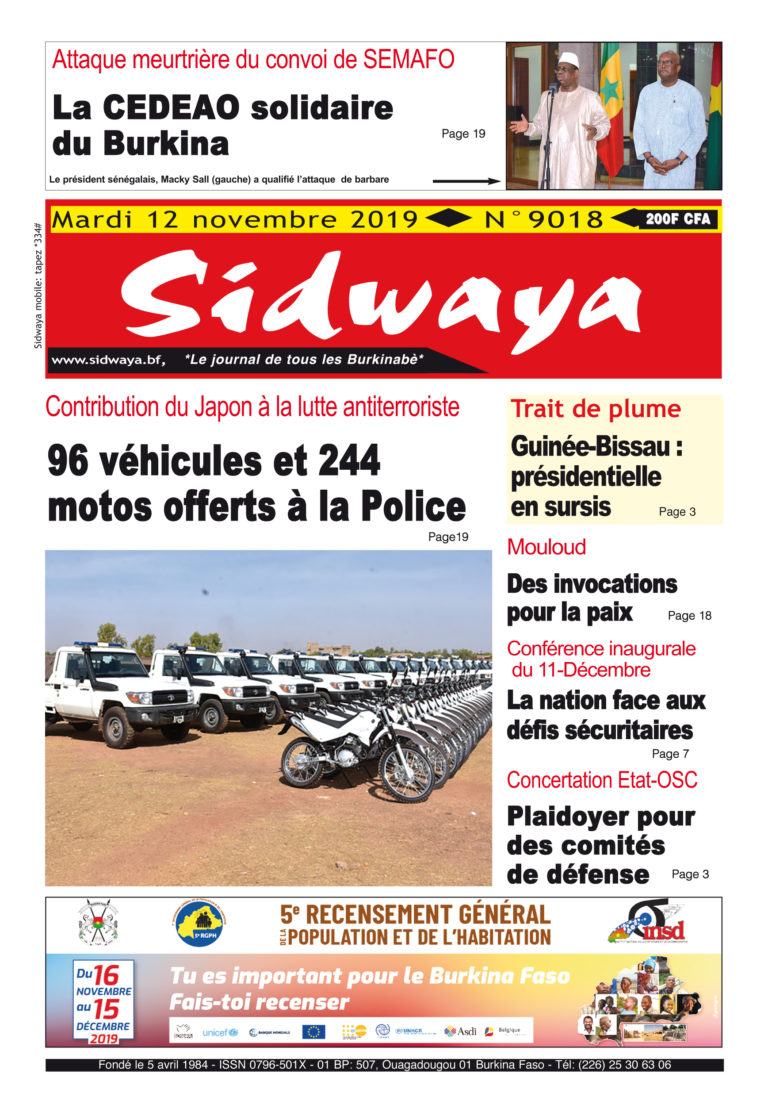Une du 12 – 11 – 2019