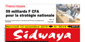 Une Sidwaya du 13 11 2019