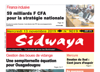 Une Sidwaya du 13 11 2019