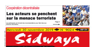 Une du 20-11-2019