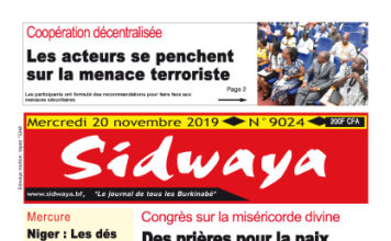 Une du 20-11-2019