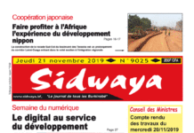 Une sidwaya du 21 11 2019