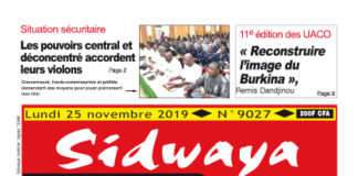 Une du 25 – 11 – 2019