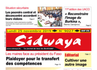 Une du 25 – 11 – 2019