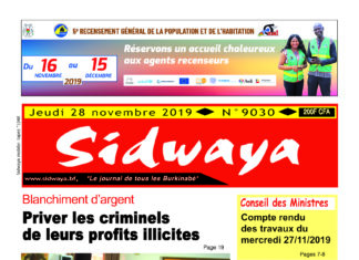 Une du 28 – 11 -2019