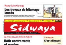 Une sidwaya du 29 11 2019