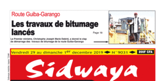 Une sidwaya du 29 11 2019