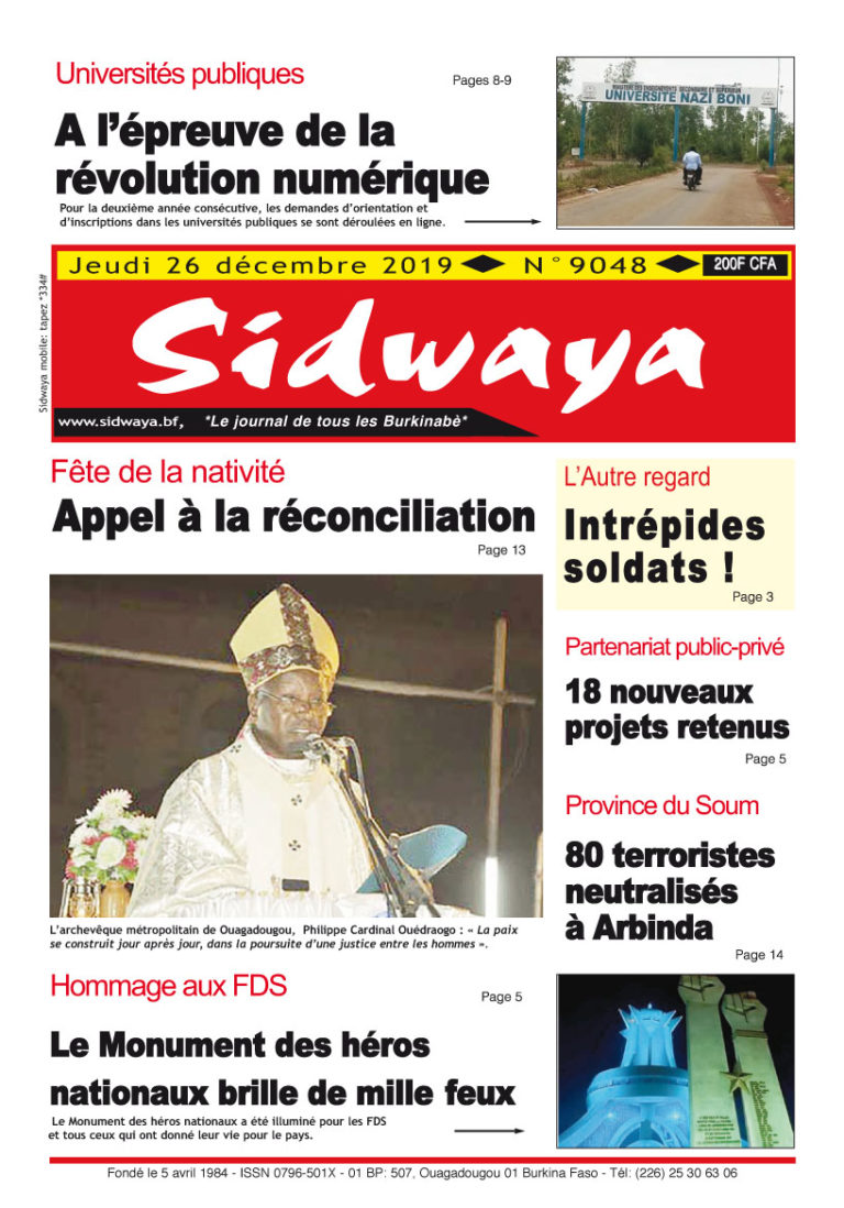 Une du 26-12-2019