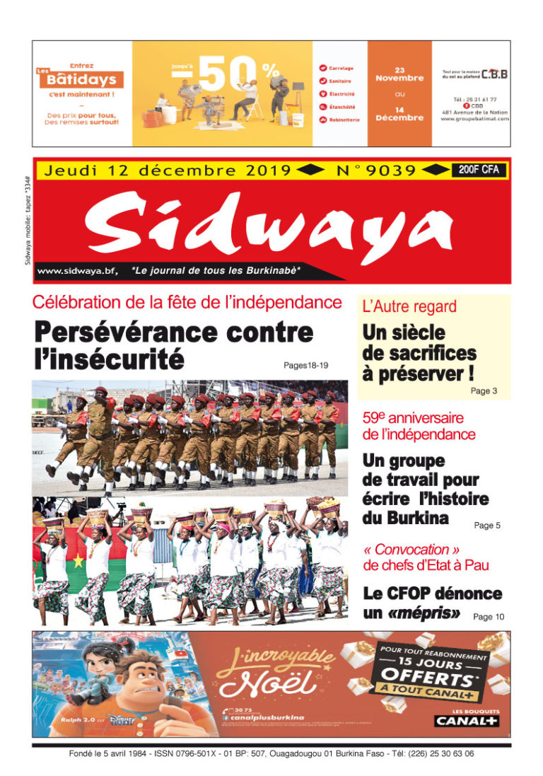 Une du 12/12/2019