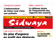 Une sidwaya du 18 12 2019