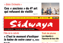 Une Sidwaya du 24 décembre 2019