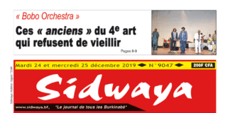 Une Sidwaya du 24 décembre 2019