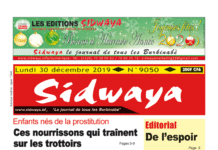 Une Sidwaya du 30 décembre 2019