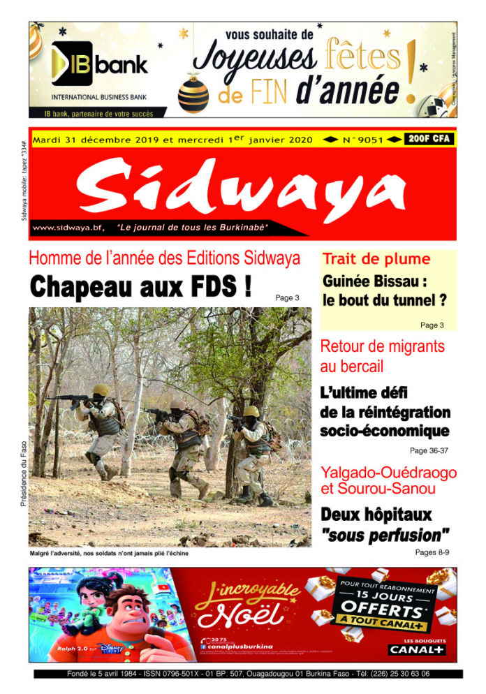 Une du 31-12-2019