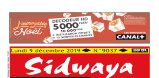 Une Sidwaya du 09 12 2019